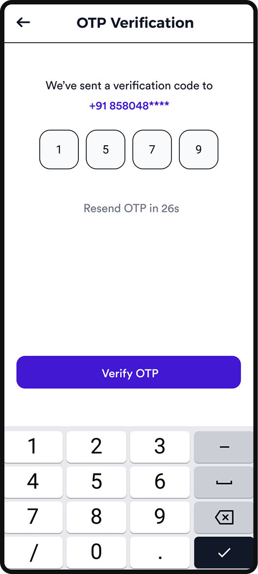 point-based loyalty program otp verify