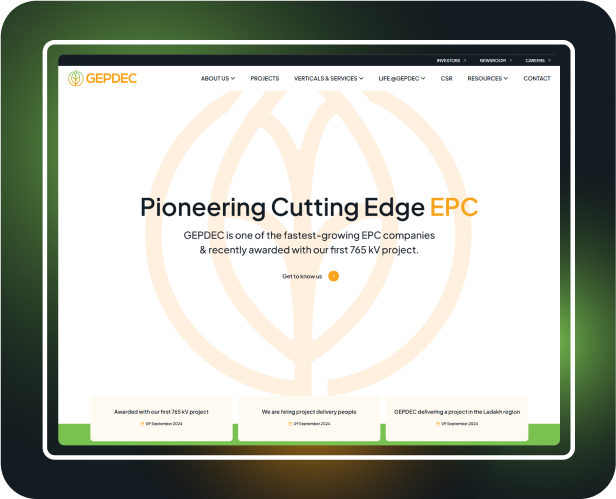 Web portfolio gepdec.in