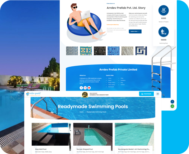 Web portfolio arrdevpools.com