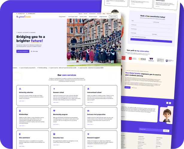 Web portfolio globalscholar.co.in